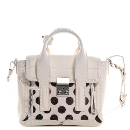 3.1 Phillip Lim 3.1 Calf Hair Polka Dot Mini Pashli Satchel Black 1 of 10