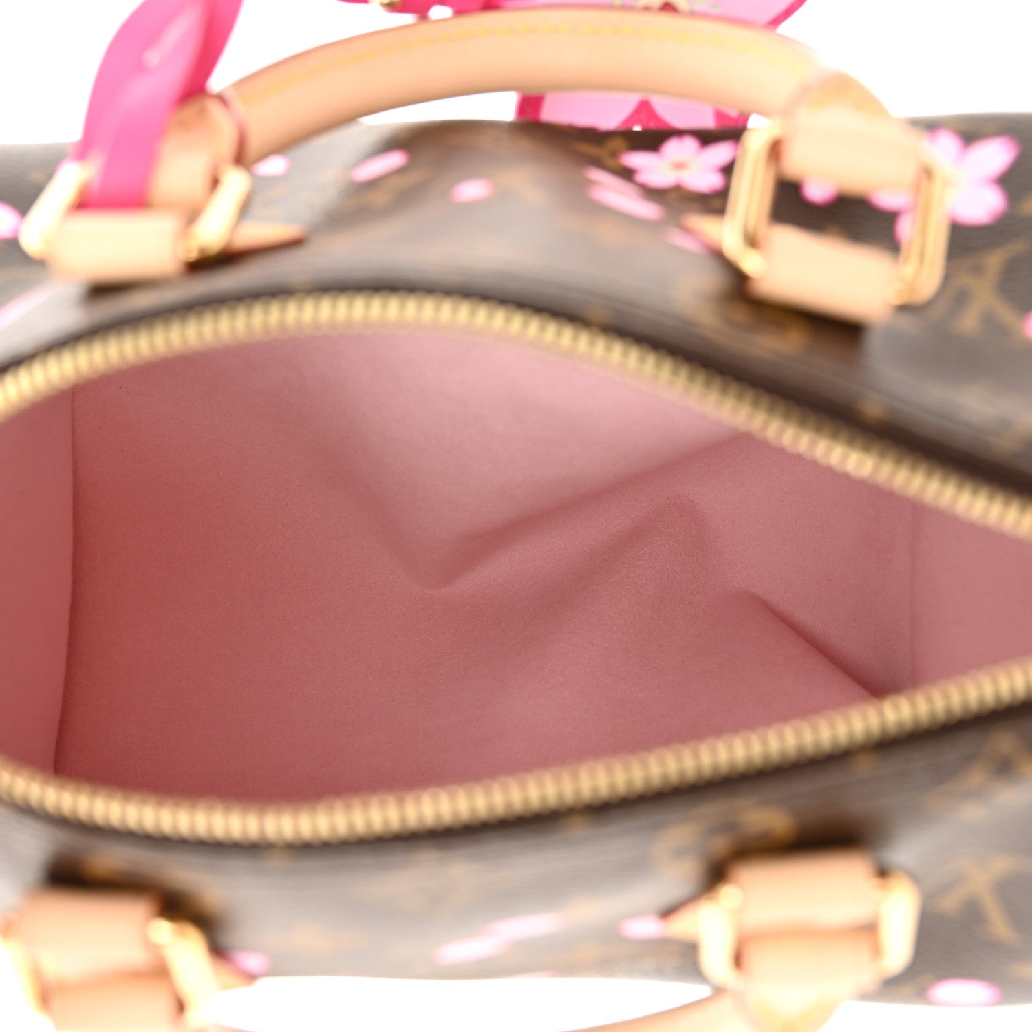 Louis Vuitton LV X TM Monogram Cherry Blossom Speedy Bandouliere 25 Sakura Brown 5 of 9
