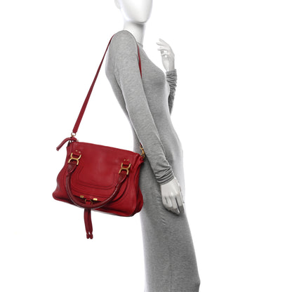 Chloe Calfskin Medium Marcie Satchel Red 2 of 12