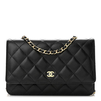 Chanel Caviar Quilted Wallet on Chain WOC Black 1 of 12