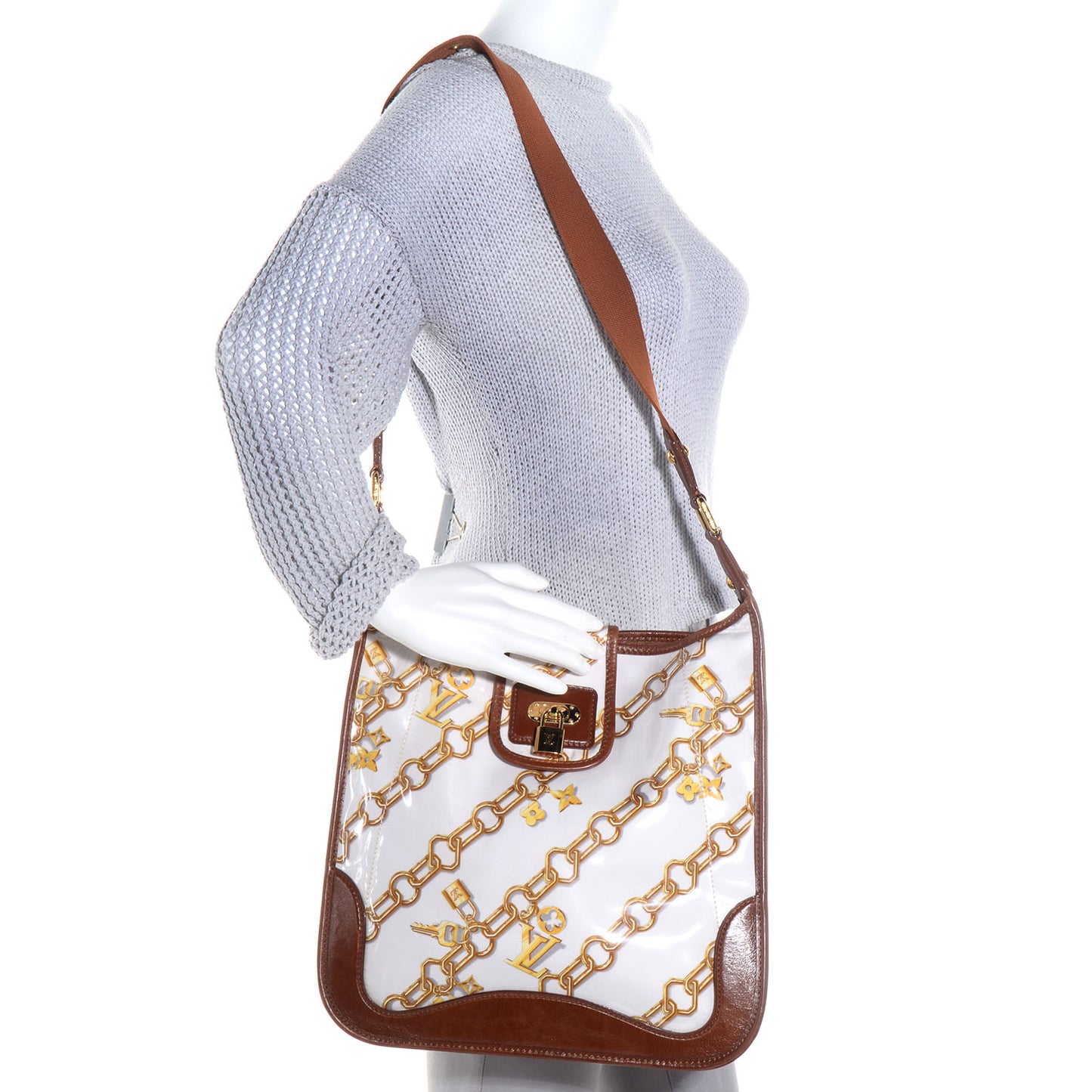 Monogram Charms Musette White