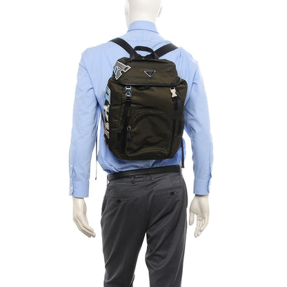 Prada Tessuto Nylon Letteri Double Buckle Backpack Mimetico 2 of 10