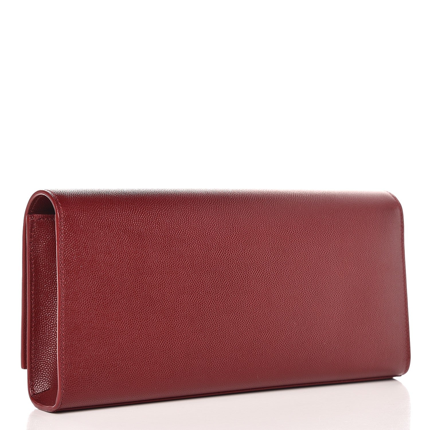 Saint Laurent Grain De Poudre Classic Monogram Cassandre Clutch Red 3 of 7