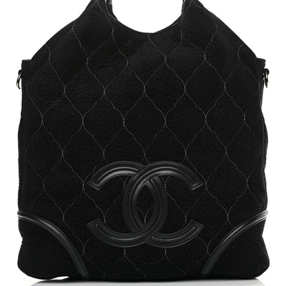 Chanel Microsuede Quilted Rodeo Drive Hobo Black 9 of 11