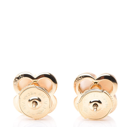 Van Cleef & Arpels 18K Yellow Gold Mother of Pearl Pure Alhambra Earrings 3 of 5