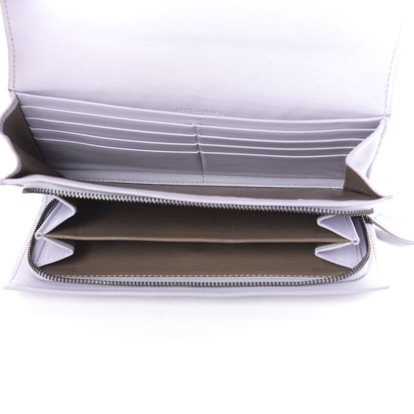 Nappa Intrecciato Continental Flap Wallet Oyster Lilac