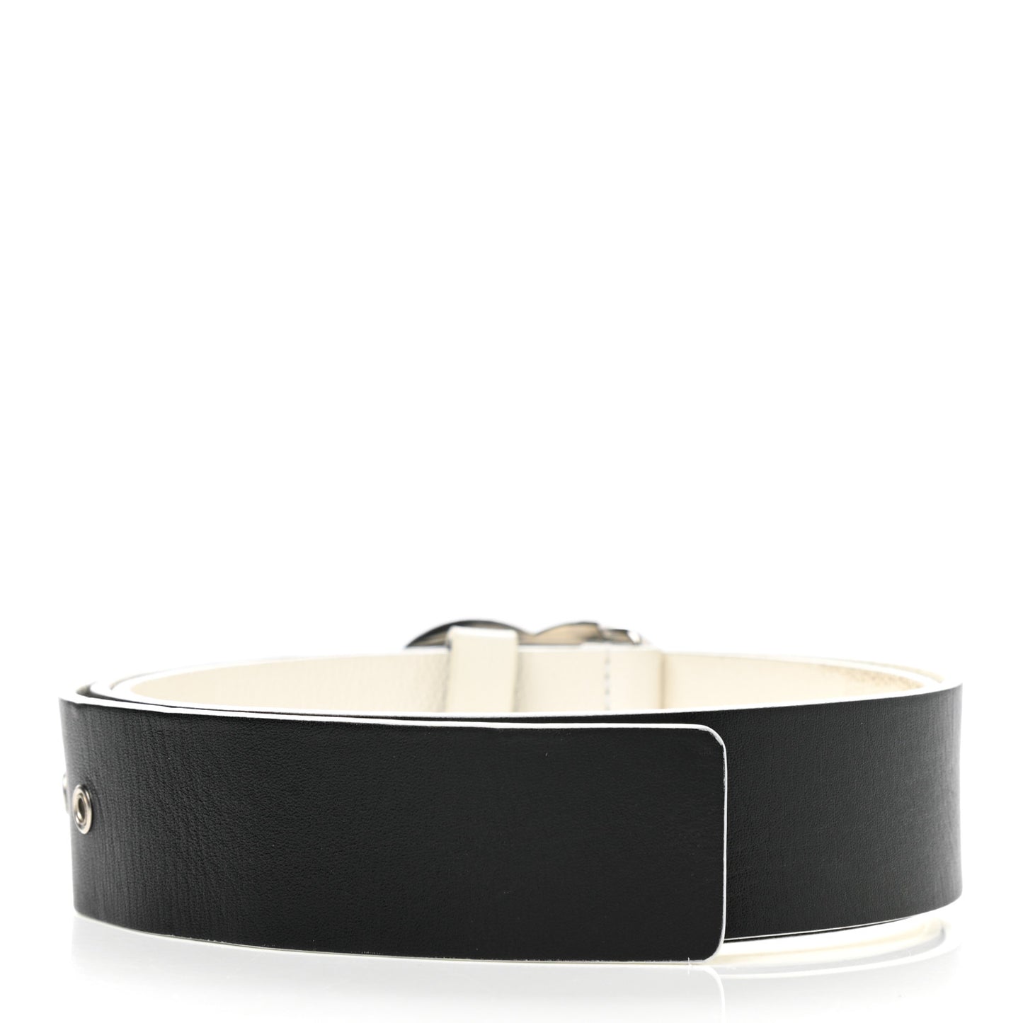 Calfskin CC Reversible Belt 100 40 White Black