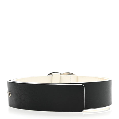 Chanel Calfskin CC Reversible Belt 100 40 White Black 4 of 8
