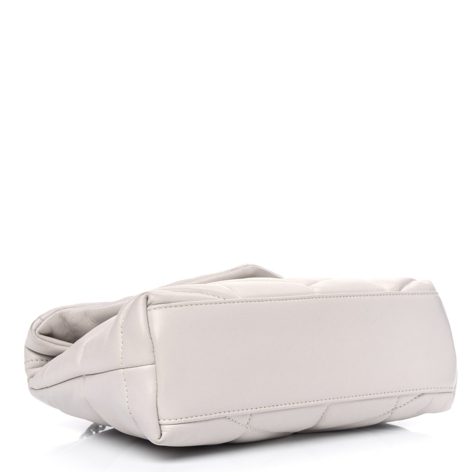 Saint Laurent Lambskin Quilted Toy Loulou Puffer Monogram Chain Satchel Crema Soft 3 of 4