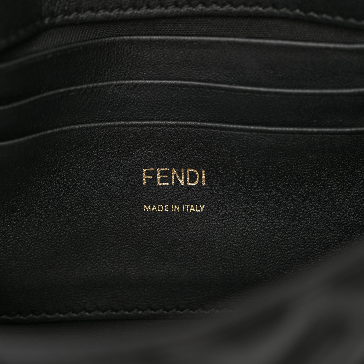 Nappa FF 1974 Embossed Mini Baguette Black