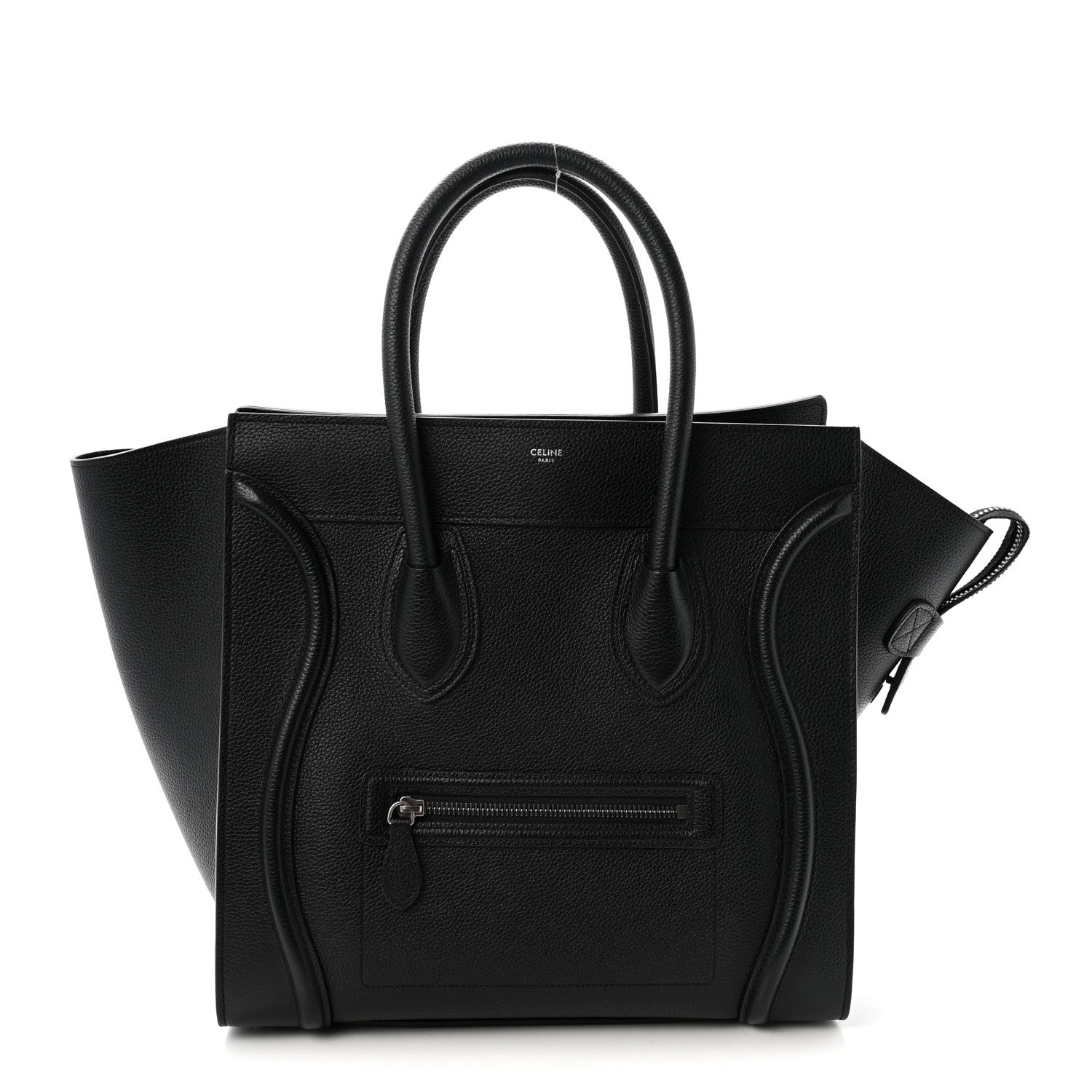 Celine Drummed Calfskin Mini Luggage Black 1 of 9