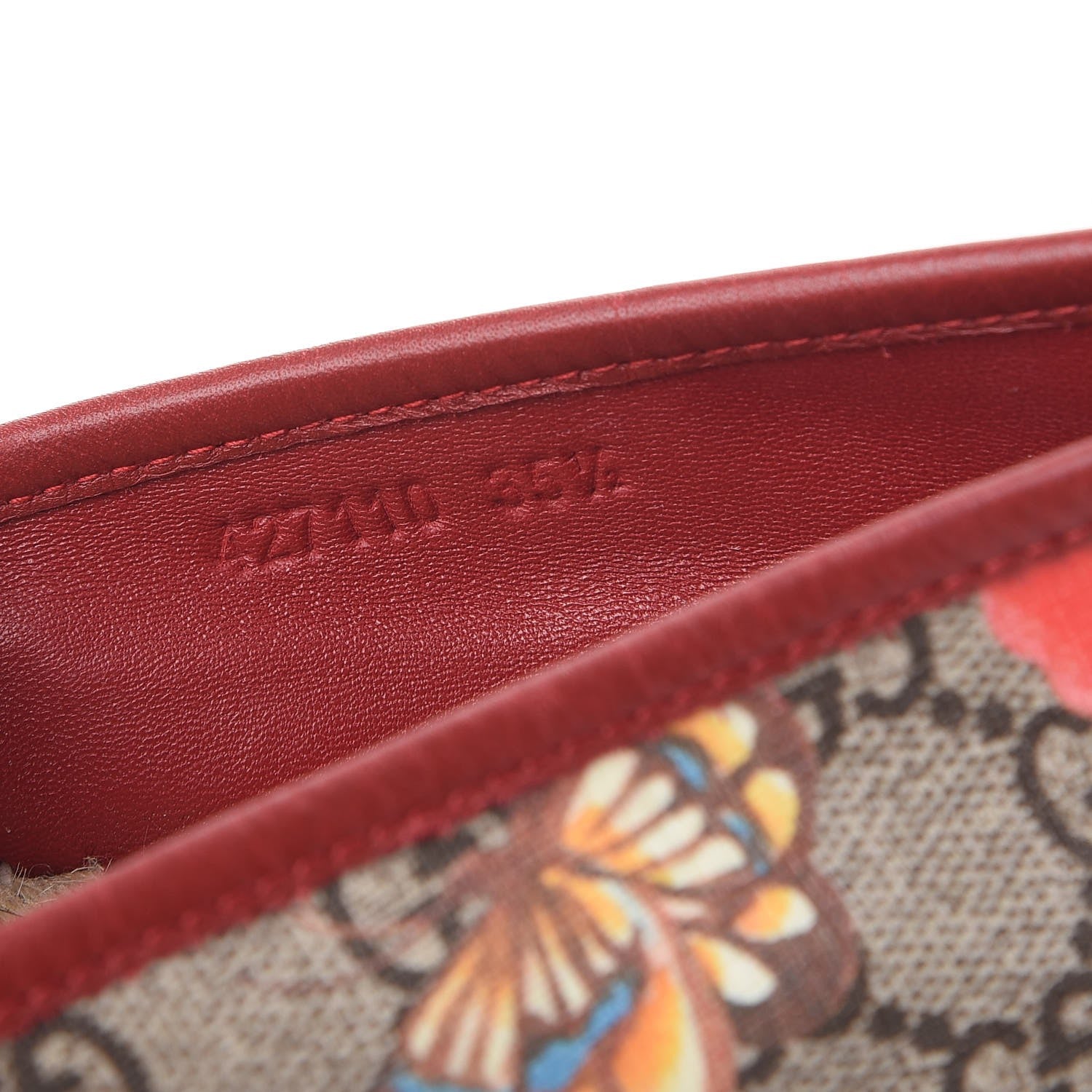 Gucci GG Supreme Monogram Tian Womens Espadrilles 35.5 Beige Multicolor Red 10 of 11