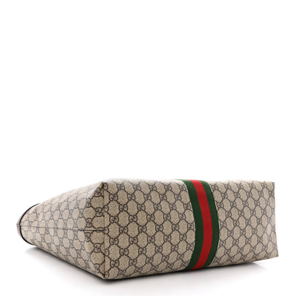 Gucci GG Supreme Monogram Medium Ophidia Shopping Tote Brown 4 of 10