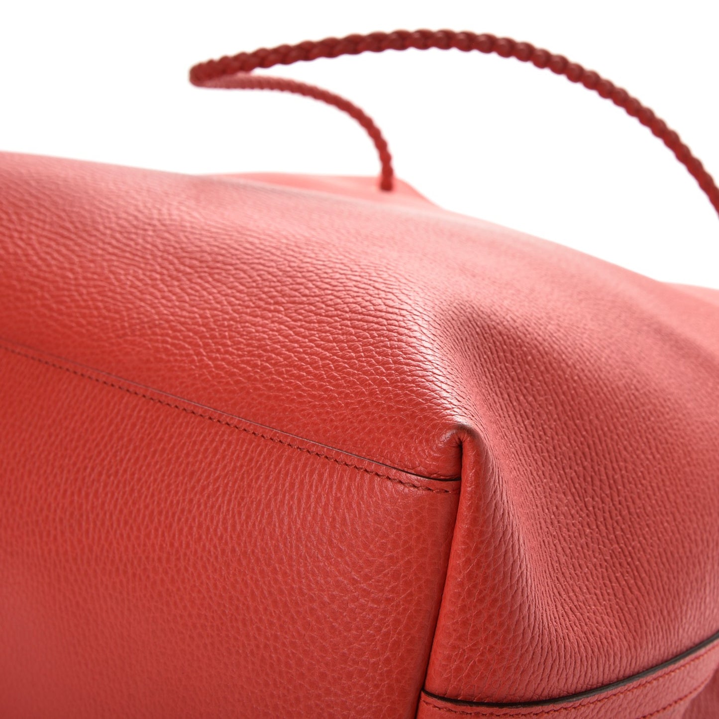 Calfskin Large Gifford Braided Handle Tote Sporting Red