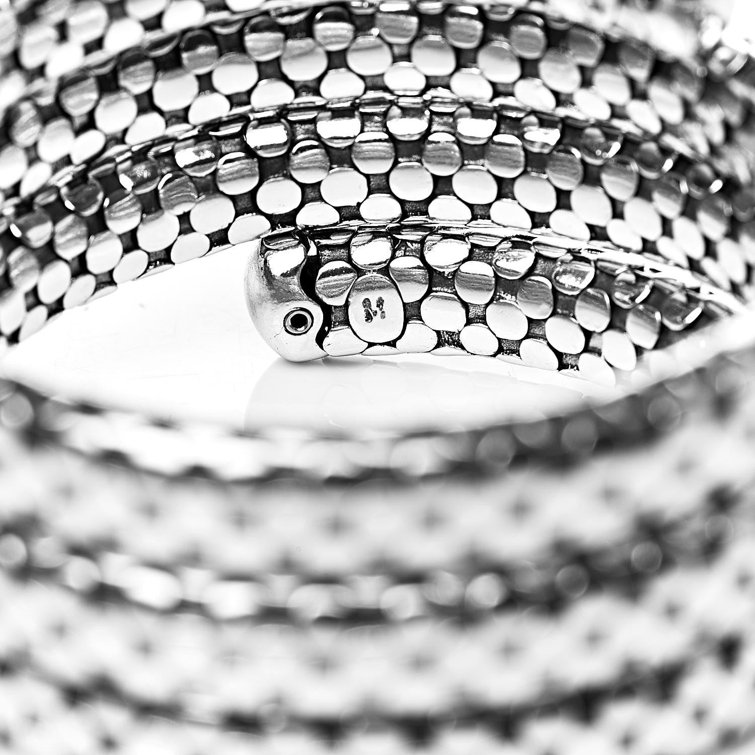 John Hardy Sterling Silver Dot Triple Coil Bracelet 5 of 6