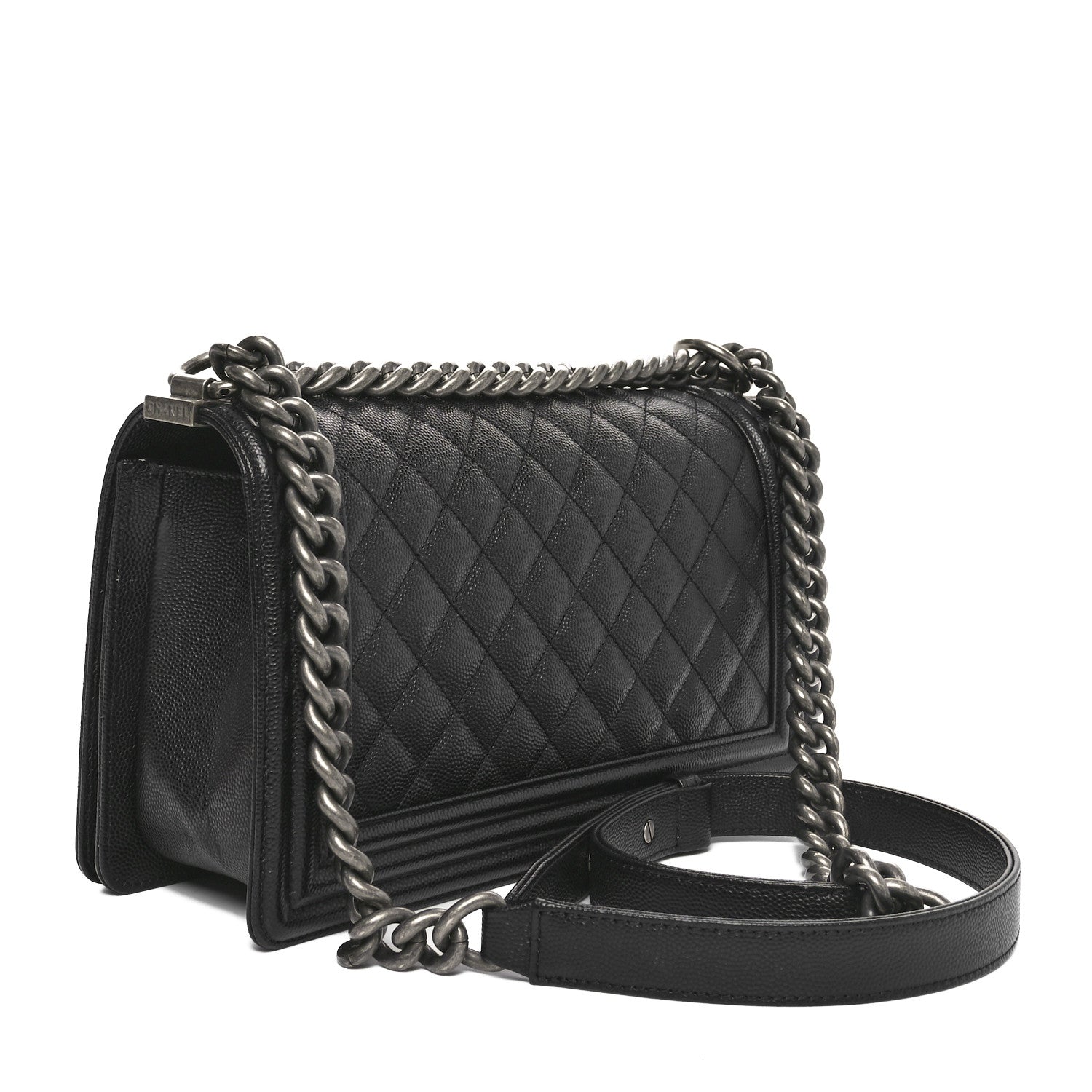 Chanel Caviar Quilted Medium Boy Flap Black 2 of 11