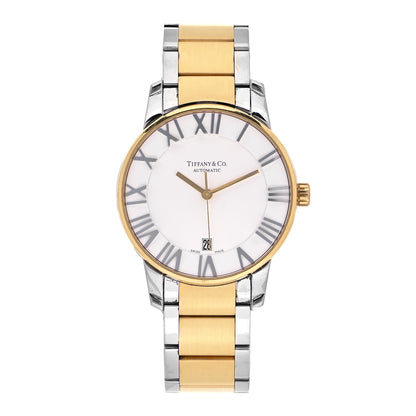 Tiffany Stainless Steel 18K Yellow Gold 37mm Atlas 3-Hand Automatic Watch 1 of 4