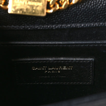 Saint Laurent Grain De Poudre Small Monogram Kate Satchel Black 6 of 9