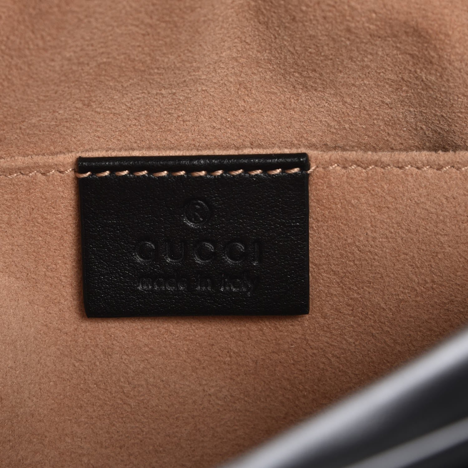 Gucci Calfskin Matelasse Small GG Marmont Chain Shoulder Bag Black 6 of 8