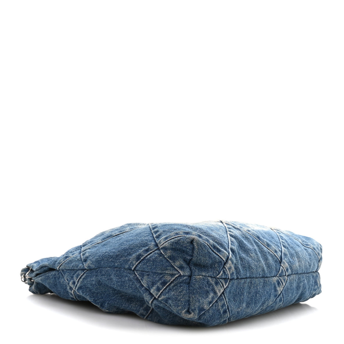 Denim Quilted Small Chanel 22 Blue