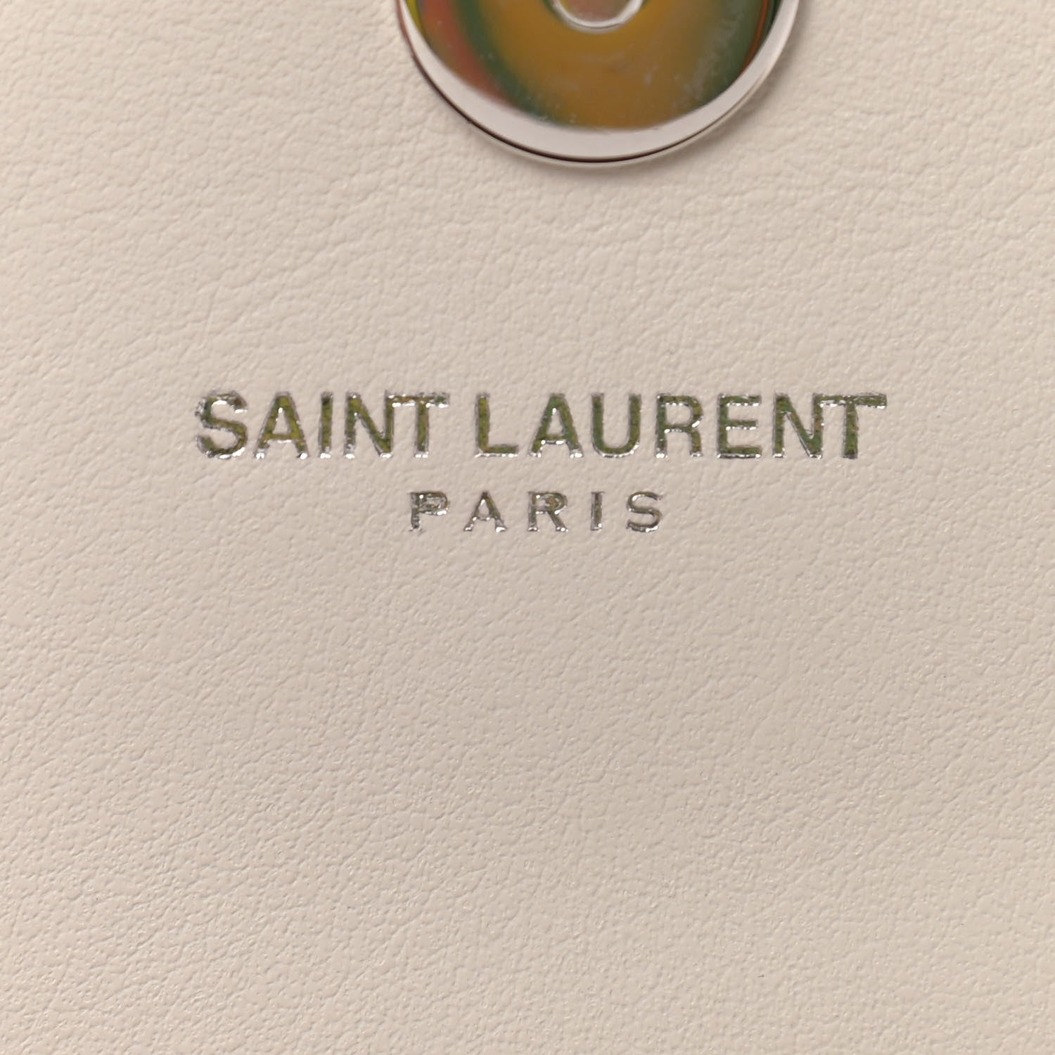 Saint Laurent Calfskin Crochet Baby Monogram Chain Satchel White 7 of 11