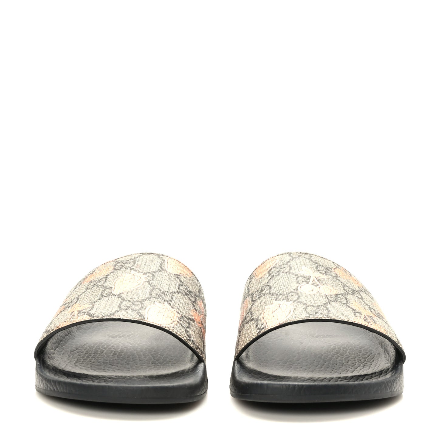 GG Supreme Monogram Berry Womens Slide Sandals 38 Beige Light Copper