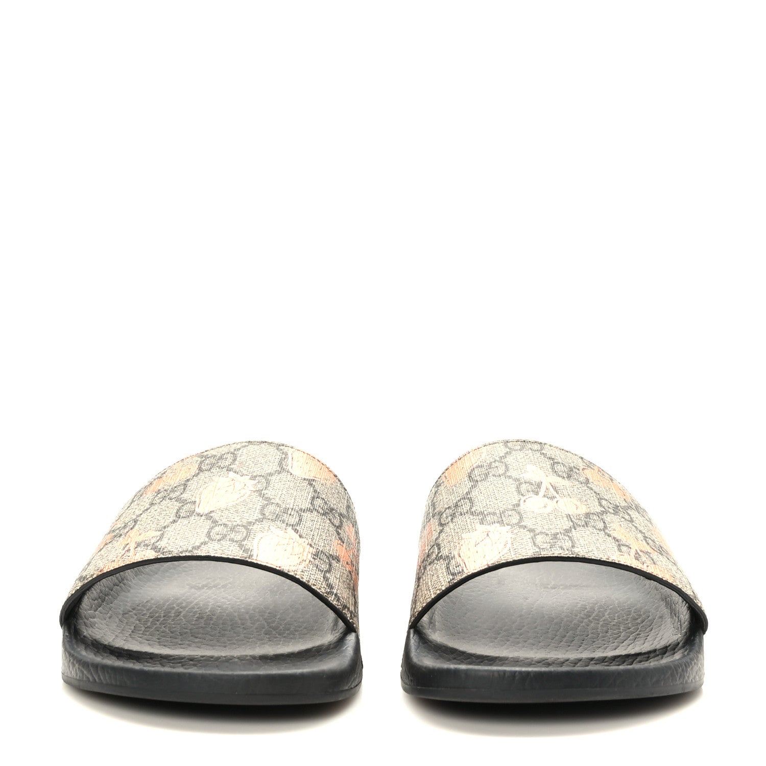 Gucci GG Supreme Monogram Berry Womens Slide Sandals 38 Beige Light Copper 3 of 8