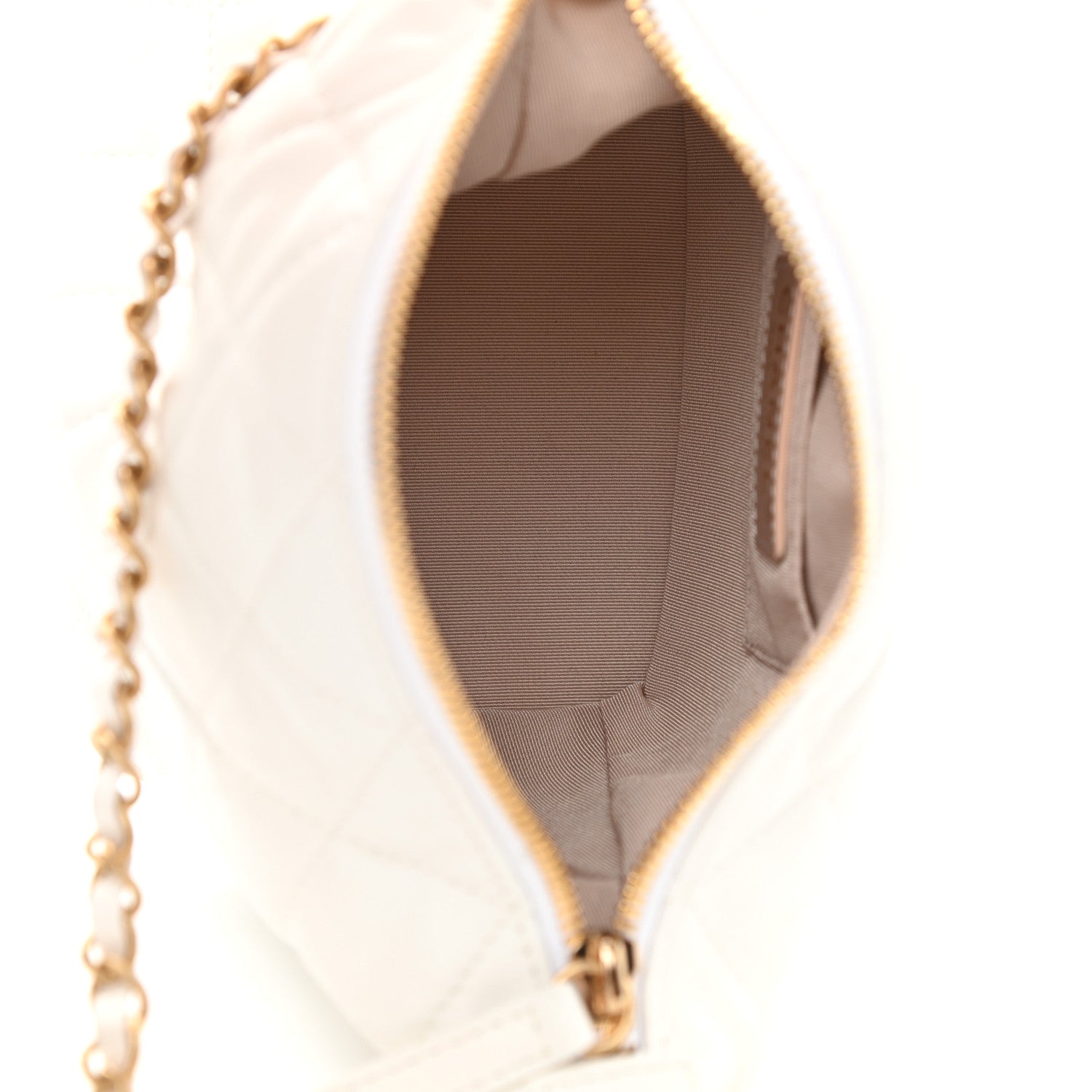 Chanel Lambskin Quilted Small Perfect Meeting Hobo White 5 of 10