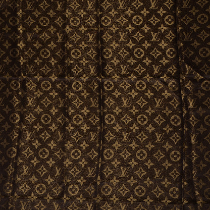 Louis Vuitton Silk Lurex Wool Monogram Shine Shawl Brown 1 of 5