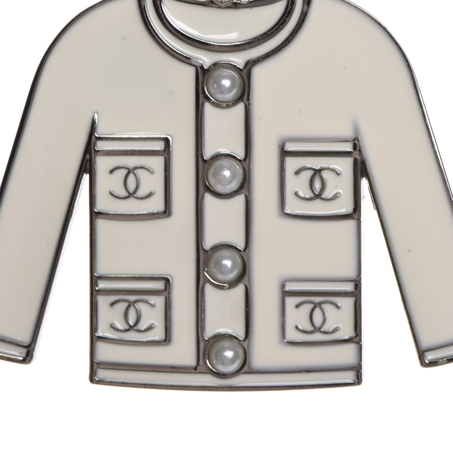 Pearl Enamel Blazer Jacket Charm