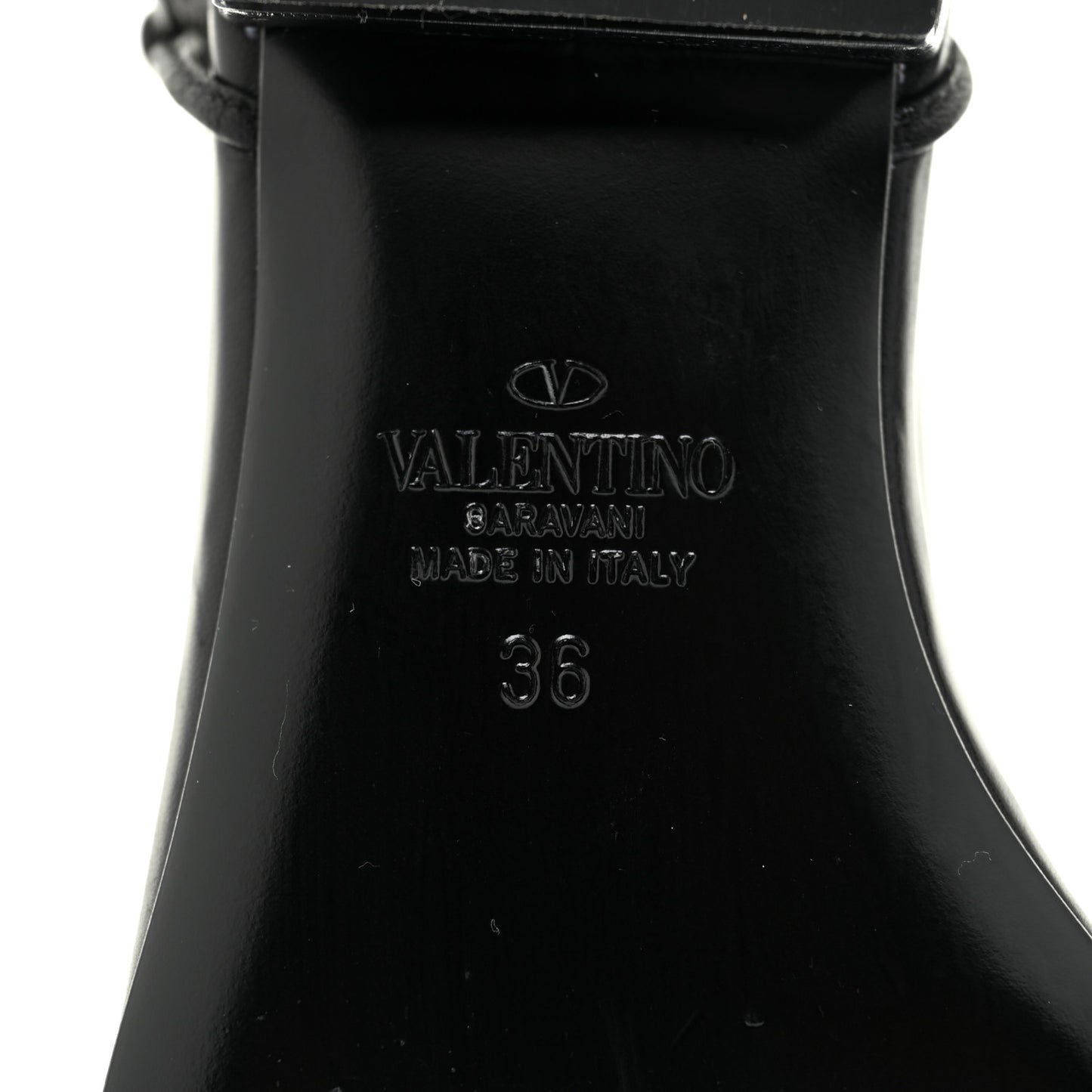 Calfskin VLogo Slingback Low Heel Thong Sandals 36 Black