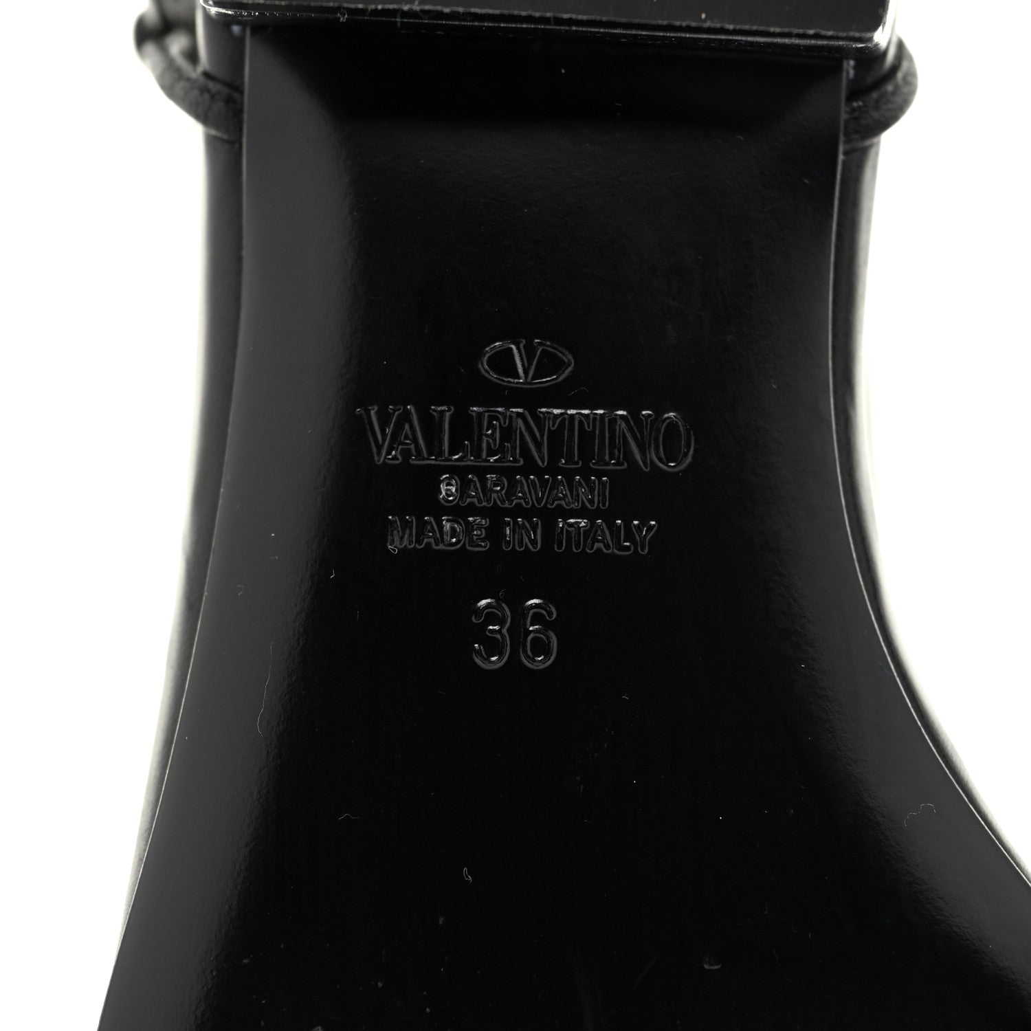 Valentino Garavani Calfskin VLogo Slingback Low Heel Thong Sandals 36 Black 8 of 12