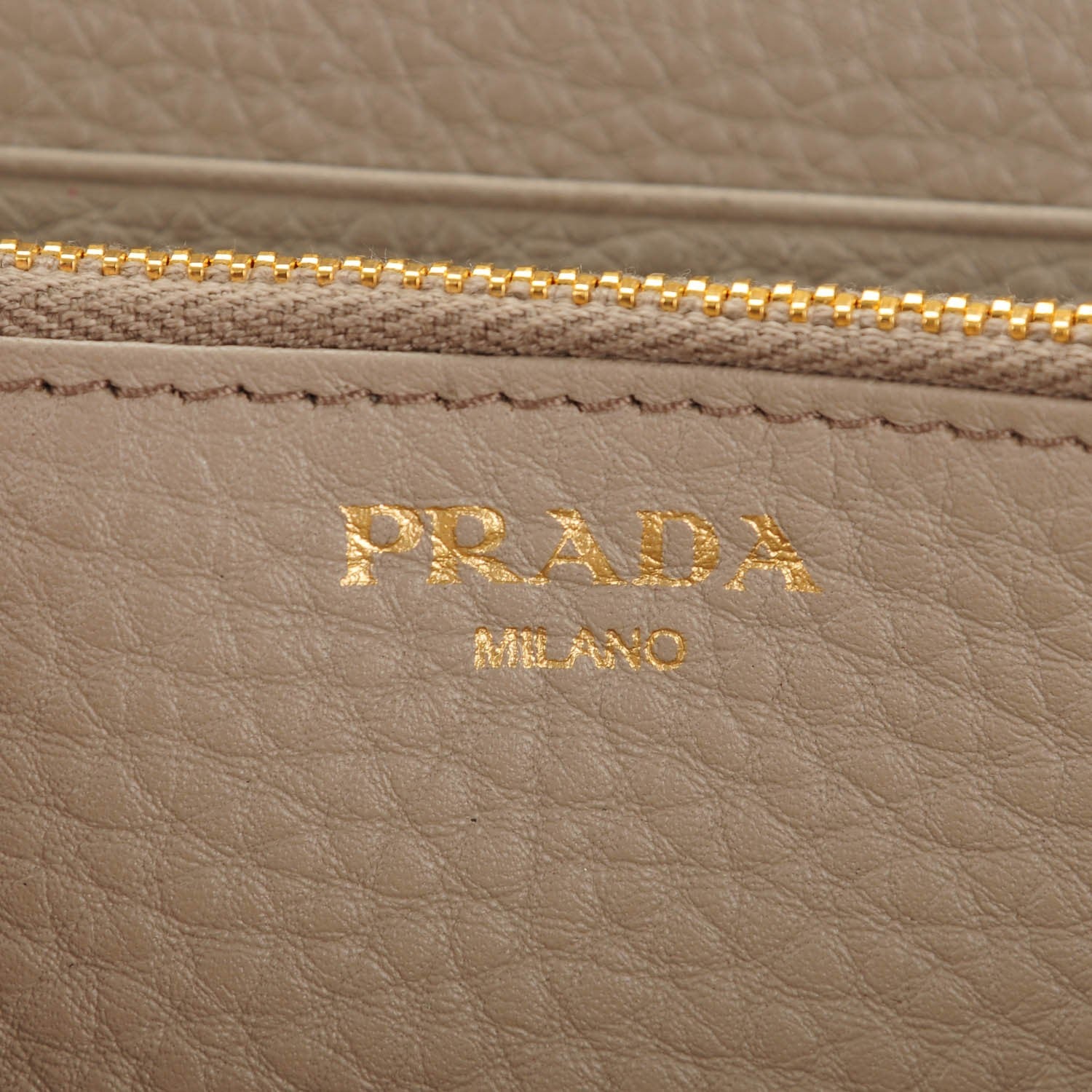 Prada Vitello Phenix Zip Around Wallet Pomice 6 of 7