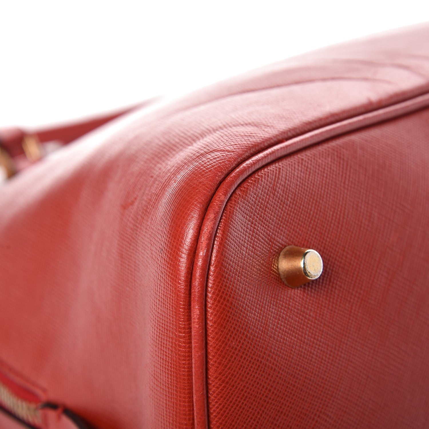 Prada Saffiano Frame Bowler Red 13 of 17