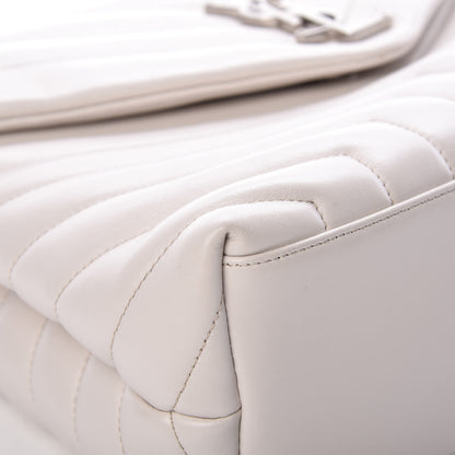 Saint Laurent Calfskin Y Quilted Monogram Medium Loulou Chain Satchel Ivory 10 of 12