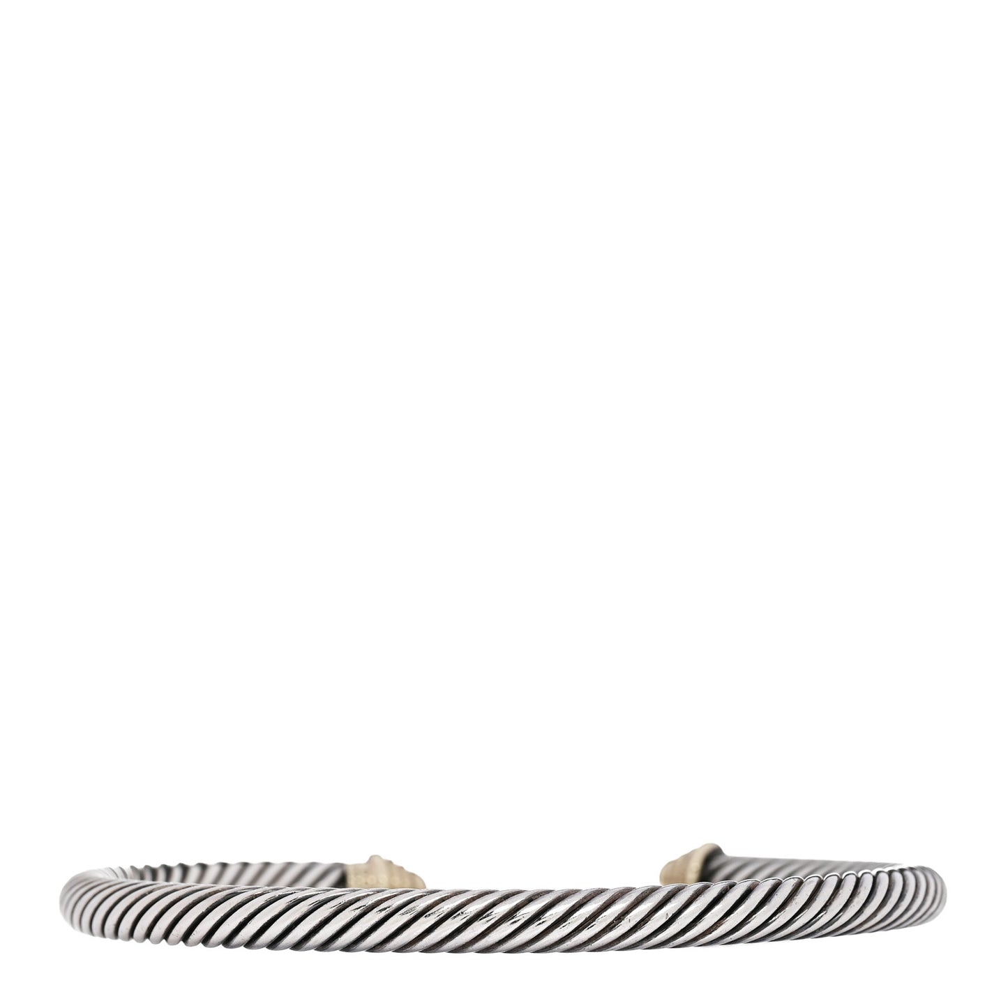 Sterling Silver 14K Yellow Gold 5mm Cable Classics Bracelet