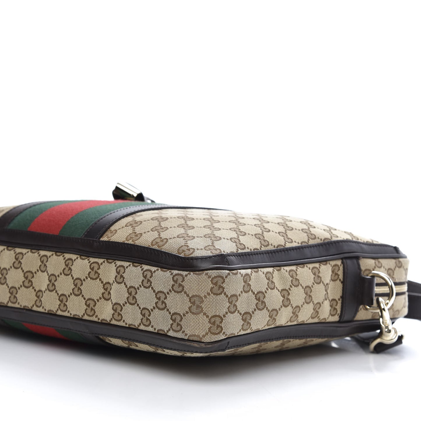 Monogram Web Briefcase Dark Brown