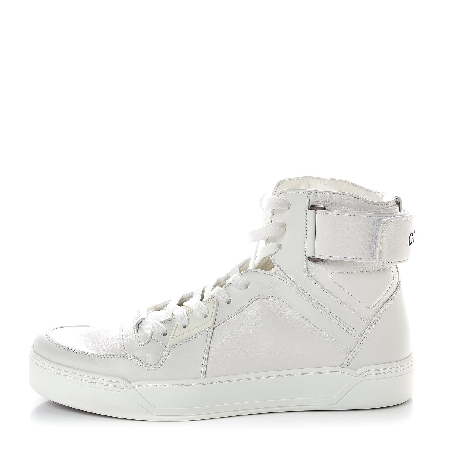 Gucci Calfskin Mens High Top Sneakers 10 White 1 of 7