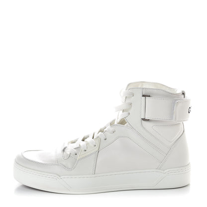Gucci Calfskin Mens High Top Sneakers 10 White 1 of 7