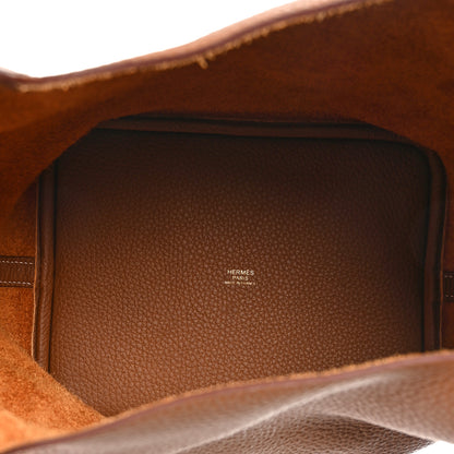 Hermes Taurillon Clemence Picotin Lock 22 MM Gold 5 of 13
