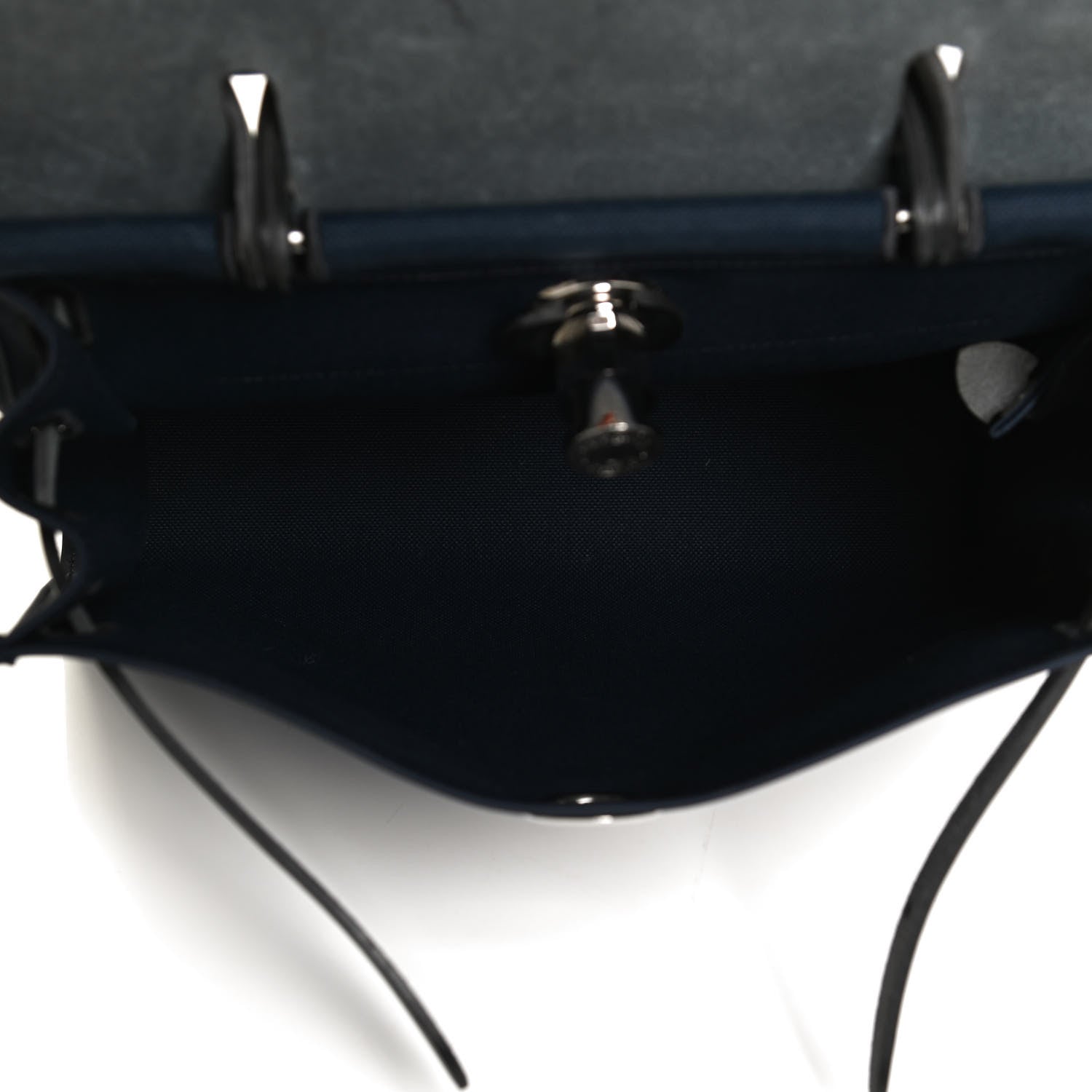 Hermes Military Toile Vache Hunter Herbag Zip PM 31 Black Bleu Indigo 5 of 10