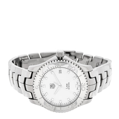 Tag Heuer Stainless Steel Diamond Mother of Pearl 39mm Link Quartz Watch WJ1114 2 of 5