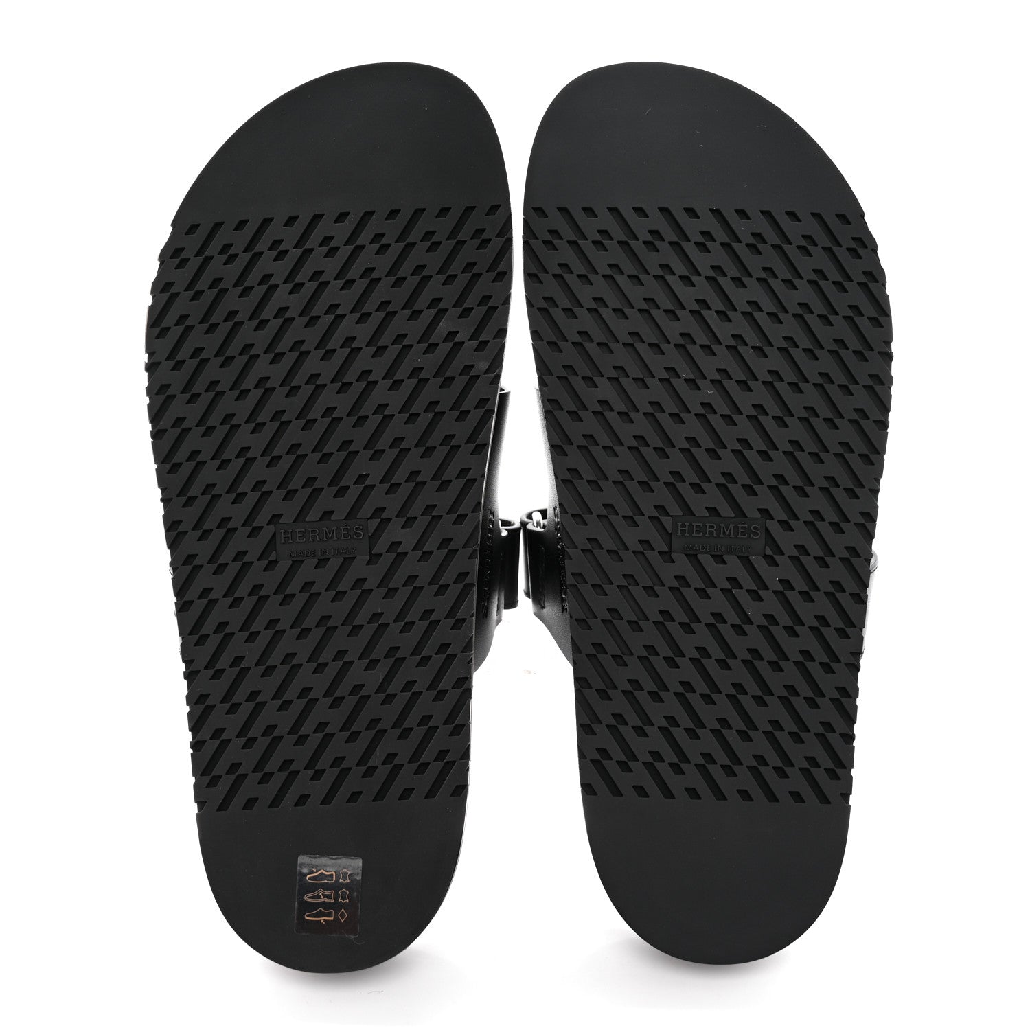 Hermes Calfskin Womens Chypre Sandals 40.5 Black 5 of 9