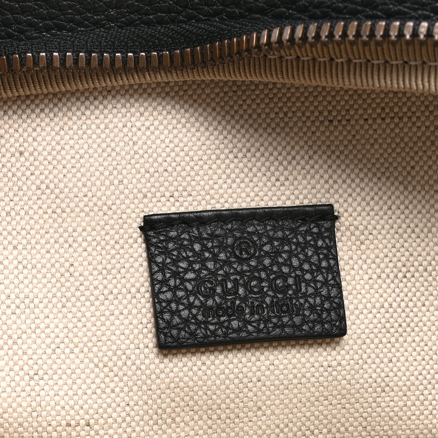 Grained Calfskin Logo Belt Bag Black