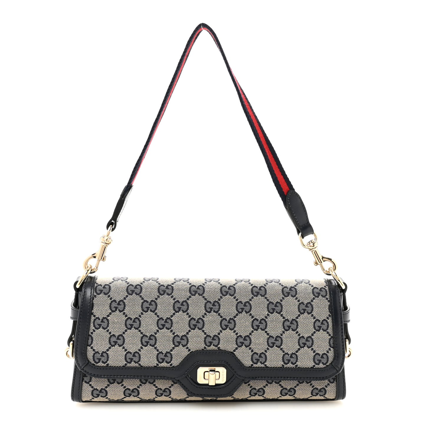 GG Monogram Small Luce Shoulder Bag Beige Blue