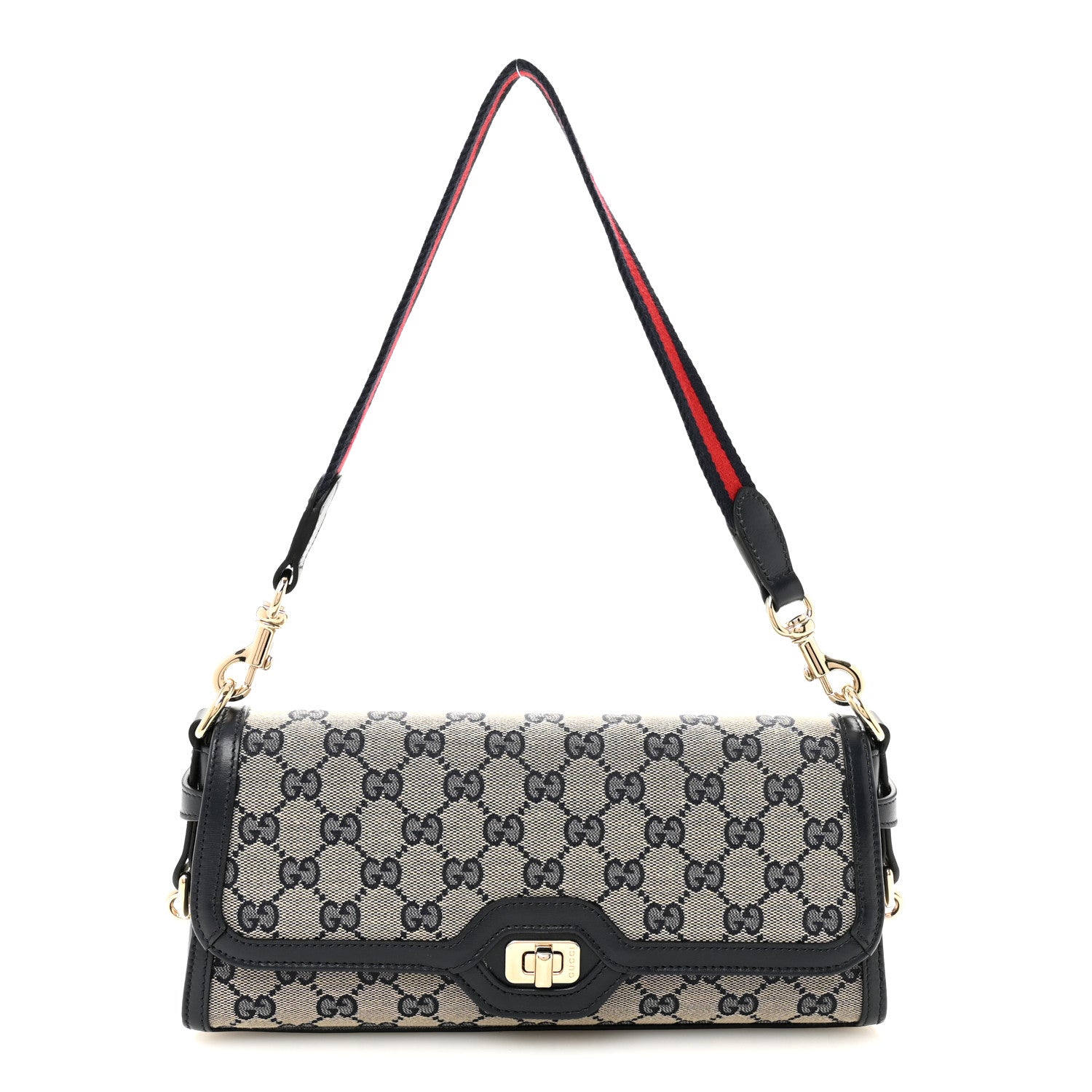 Gucci GG Monogram Small Luce Shoulder Bag Beige Blue 1 of 10
