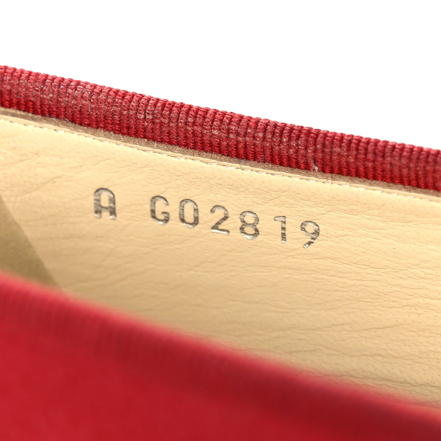 Goatskin Patent Cap Toe CC Ballerina Flats 37.5 Red