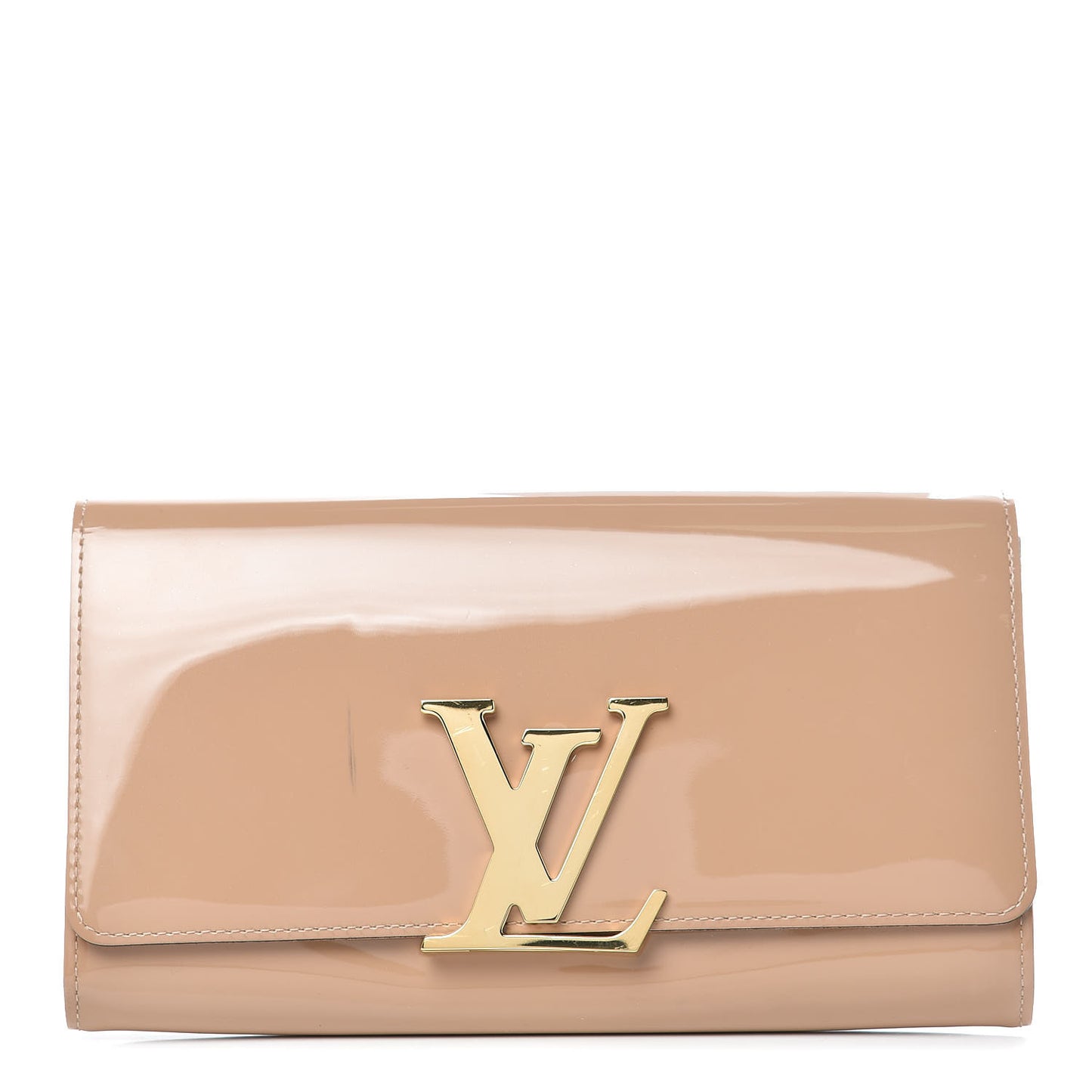 Patent Louise Clutch Nude