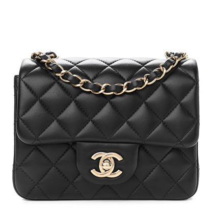 Chanel Lambskin Quilted Mini Square Flap Black 1 of 10