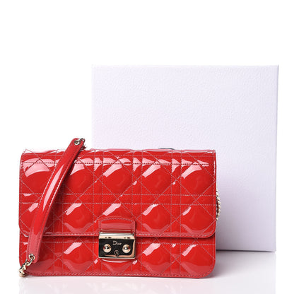 Christian Dior Patent Cannage Miss Dior Promenade Pouch Red 11 of 11